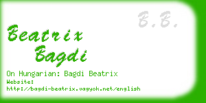 beatrix bagdi business card